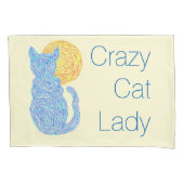 Een blauwe kat en een motorische kat. kussensloop (Voorkant-Links)