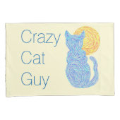 Een blauwe kat en een motorische kat. kussensloop (Voorkant-Rechts)