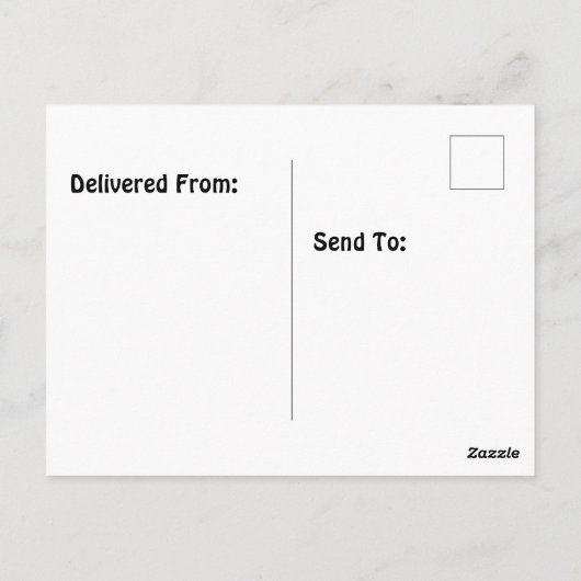 Een blauwe kraan met vleugels verspreid briefkaart (Achterkant)