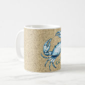 Een Blauwe Krab Koffiemok (Voorkant links)