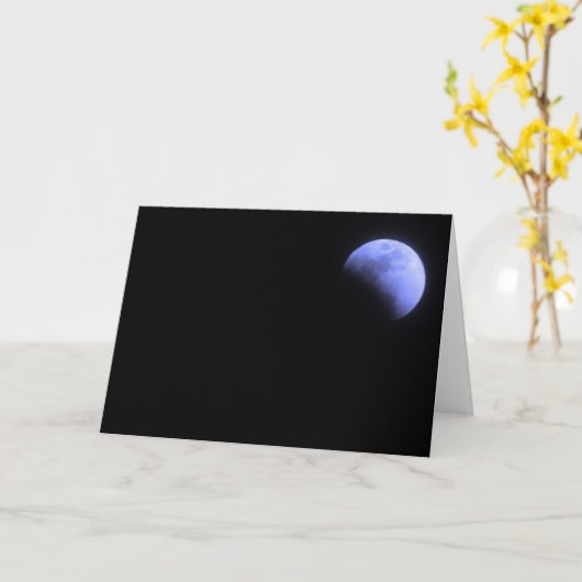 Een blauwe maan kaart (Gele Bloem)