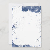 Een Blauwe Maan Waterverf Betrokkenheid Regenbui Kaart (Achterkant)