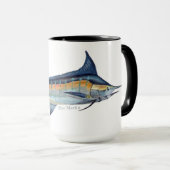 Een blauwe mok (Voorkant rechts)