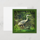 Een blauwe reiger (Voorkant / Achterkant)