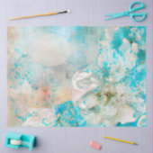 Een Blauwe Shabby Chic Ephemera Design Serie 1 Tissuepapier (Craft)