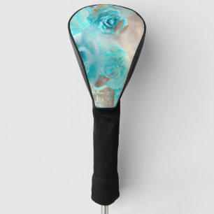 Een Blauwe Shabby Chic Ephemera Design Serie 7 Golfheadcover