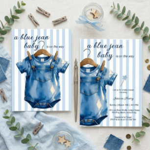 Een Blauwe Spijkerbroek Baby Denim Baby Borrel Bla Kaart