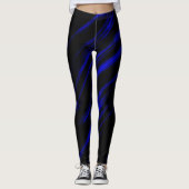 Een blauwe streep leggings (Voorkant)