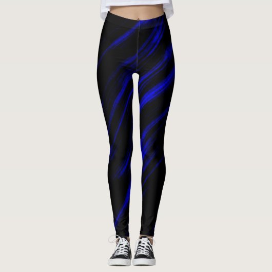 Een blauwe streep leggings (Voorkant)