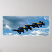 Een blauwe streep poster (Voorkant)