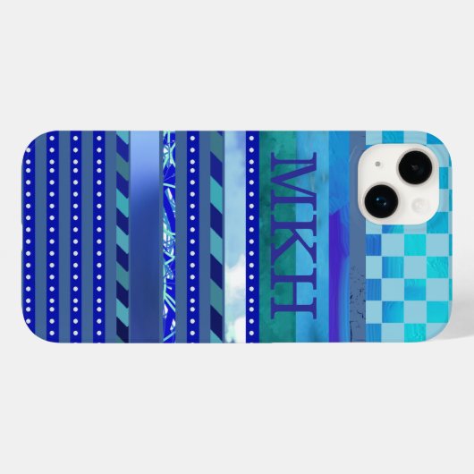 een blauwe suggestie Case-Mate iPhone case (Achterkant (horizontaal))