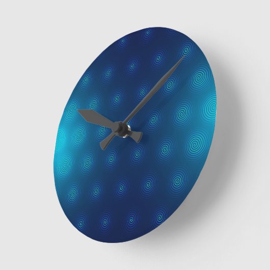 Een blauwe verloop wandklok met concentrische  (Hoek)