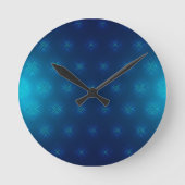 Een blauwe verloop wandklok met concentrische  (Voorkant)