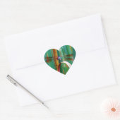 Een blauwgroen eyed Dragonfly met staarten Hart Sticker (Envelop)