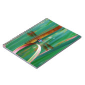 Een blauwgroen eyed Dragonfly met staarten Notitieboek (Linkerzijde)