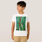 Een blauwgroen eyed Dragonfly met staarten T-shirt (Voorkant volledig)