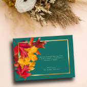 Een Blauwgroen & Herfst Fantasy Gold Rustic Reveri Bedankkaart