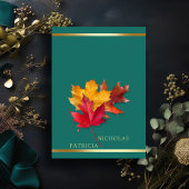 Een Blauwgroen & Herfst Fantasy Gold Rustic Reveri Kaart