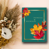 Een Blauwgroen & Herfst Fantasy Gold Rustic Reveri Kaart