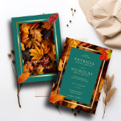 Een Blauwgroen & Herfst Fantasy Gold Rustic Reveri Kaart