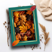 Een Blauwgroen & Herfst Fantasy Gold Rustic Reveri Kaart