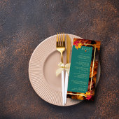 Een Blauwgroen & Herfst Fantasy Gold Rustic Reveri Menu