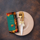 Een Blauwgroen & Herfst Fantasy Gold Rustic Reveri Menu