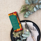 Een Blauwgroen & Herfst Fantasy Gold Rustic Reveri Programmakaart