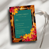 Een Blauwgroen & Herfst Fantasy Gold Rustic Reveri RSVP Kaartje