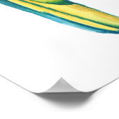 Een Blauwgroen Macaw Poster (Hoek)