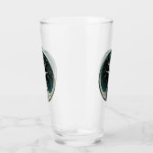 Een blauwgroen, mystieke levensboom. glas (Rechts)