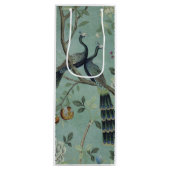 Een Blauwgroen van Two Birds Chinoiserie Gift Bag Wijn Cadeautas (Voorkant)