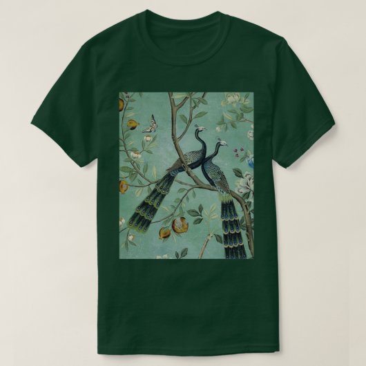 Een Blauwgroen van Two Birds Chinoiserie Graphic T-shirt (Design voorkant)