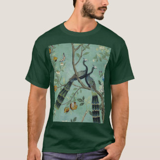 Een Blauwgroen van Two Birds Chinoiserie Graphic T-shirt