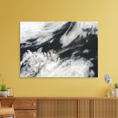 Een bleke grijze aspluim van de top canvas afdruk (Insitu (Woonkamer))