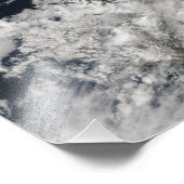 Een bleke grijze aspluim van de top foto afdruk (Hoek)