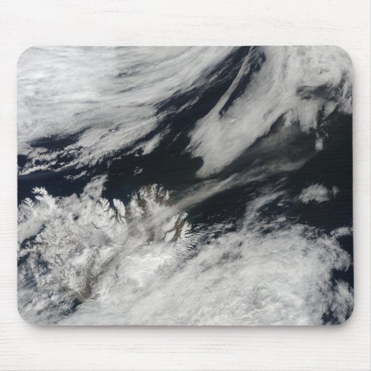 Een bleke grijze aspluim van de top muismat (Voorkant)