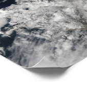 Een bleke grijze aspluim van de top poster (Hoek)