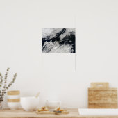 Een bleke grijze aspluim van de top poster (Keuken)