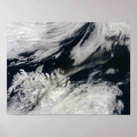 Een bleke grijze aspluim van de top poster (Voorkant)