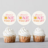 Een blij meisje Boho Sun 1e verjaardag Stickers