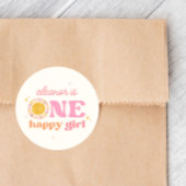 Een blij meisje Boho Sun 1e verjaardag Stickers