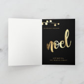 Een blije Kaart van de Foto van Noel Faux Gouden (Binnen)