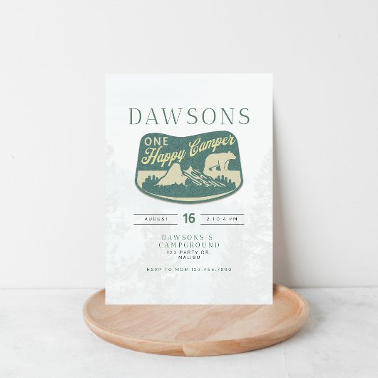 Eén blije kampeerder, Eén Eerste Verjaardag, Uitno Kaart