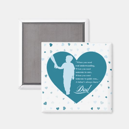 Een blije vaderdag-boodschap magneet (Voorkant / Achterkant)