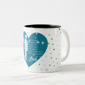 Een blije vaderdag-boodschap tweekleurige koffiemok (Voorkant rechts)