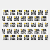 Eén blije vent jongen 1e verjaardagsfeestje inpakpapier vel (Voorkant)