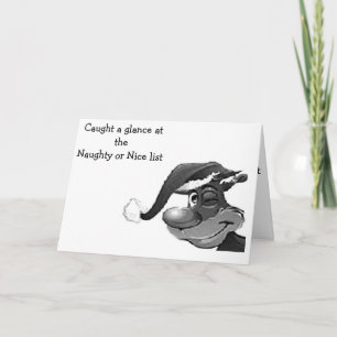 EEN BLIK GEVANGEN OP NAUGHT / NICE LIST-BEDANKT BEDANKKAART