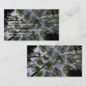 Een blik op Aspen-bomen in het bos Visitekaartje (Voorkant / Achterkant)