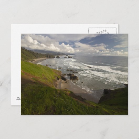 Een blik op Cannon beach op de Oregon coast. Briefkaart (Voorkant / Achterkant)